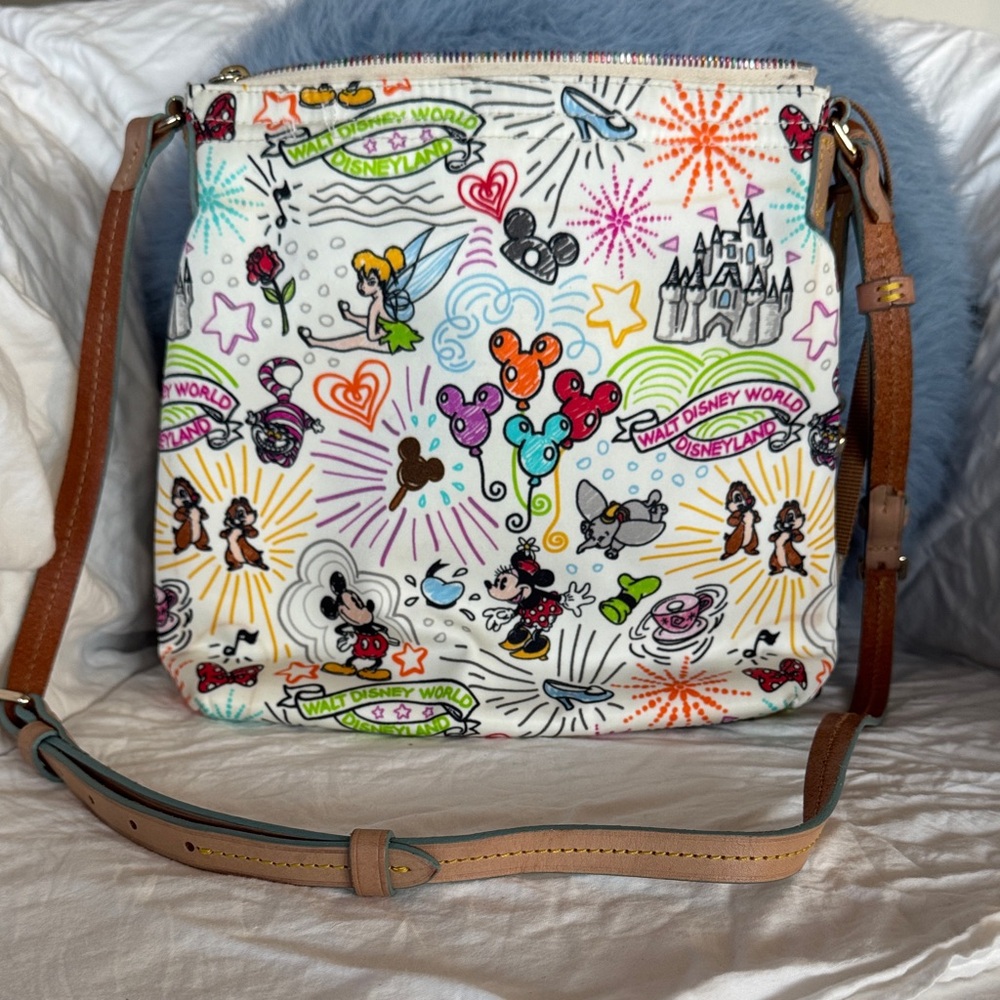 Dooney & Bourke Disney Sketch Print Nylon Crossbody Bag, EUC - Picture 4 of 10